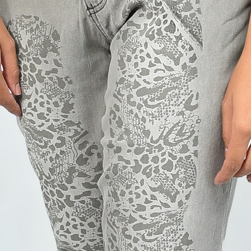 GLO Women's Stylish Slim Fit Denim Pant Grey