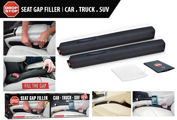 2Pieces Simple Stylish Stop Things Dropping Car Seat Gap Filler for Car