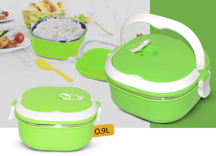 Stainless Steel Square Lunch Box 0.9L