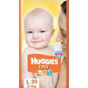 Huggies New Dry Taped Diapers Size Large 30 Pieces Pack