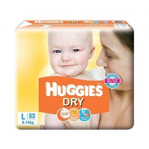 Huggies New Dry Taped Diapers Size Large 52 Pieces Pack