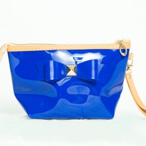 Women Royal Blue Chic Bow design Clutch Bag