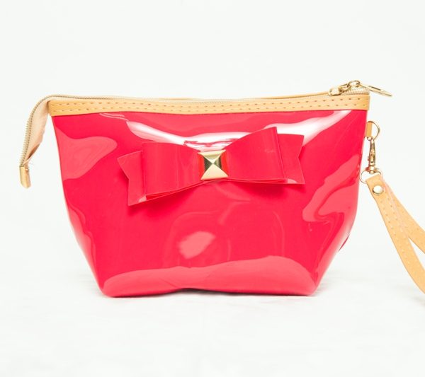 Women Red Chic Bow design Clutch Bag
