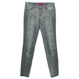 GLO Women's Stylish Slim Fit Denim Pant Grey