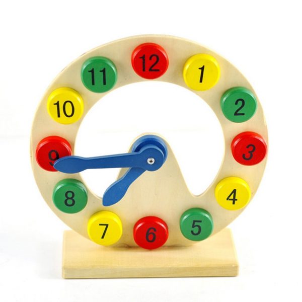 Colourful Wooden Clock for Kids