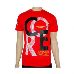 CORE BY JACK & JONES Men’s T Shirt – Red