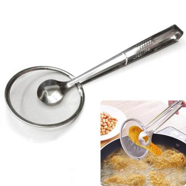 Stainless Steel Oil Draining Strainer Tong (Pack of 2)