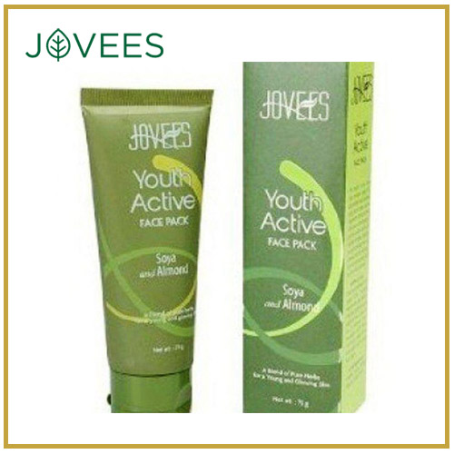Jovees Youth Active Face Pack Soya and Almond – 75g