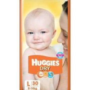 Huggies New Dry Taped Diapers Size Large 30 Pieces Pack