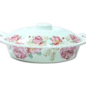 Red Rose Melamine Bowl with Lid 3.0L