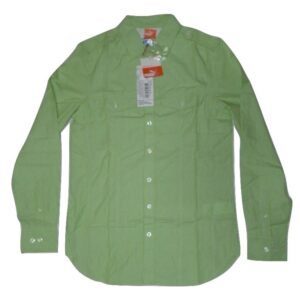 Puma Mens Long Sleeve Green Striped Woven Shirt