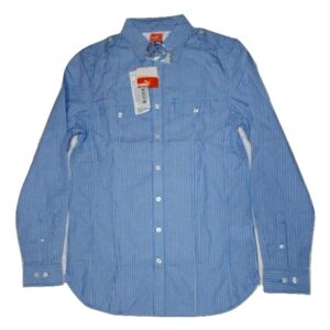 Puma Mens Long Sleeve Blue Striped Woven Shirt