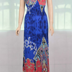 Women V Neck Sleeveless Long Dress