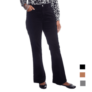 Liz Claiborne Sloane Cotton Straight Leg Boot-Cut Corduroy Pants