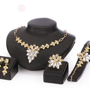 18k Gold Filled Sapphire Crystal Jewelry Set