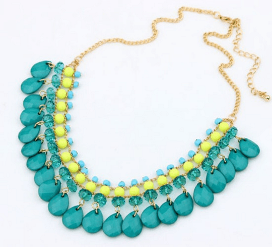 Water Drop Crystal Beads Necklace