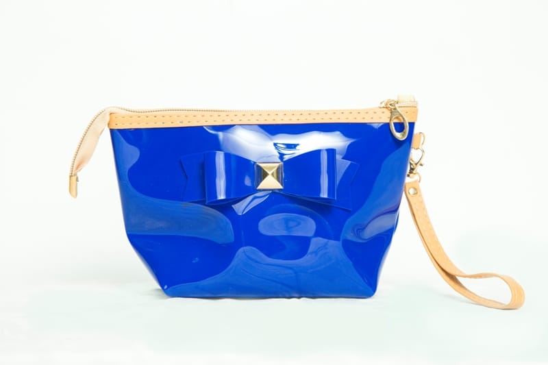 Women Royal Blue Chic Bow design Clutch Bag
