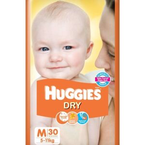 Huggies New Dry Taped Diapers Size M 30 Pcs Pack