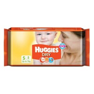 Huggies New Dry Taped Diapers Size S 5 Pcs Pack