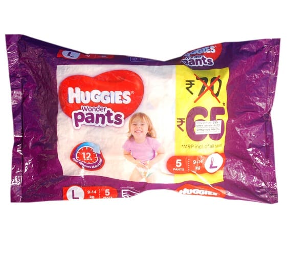 Huggies Wonder Pants Size L 5 Pc Pack
