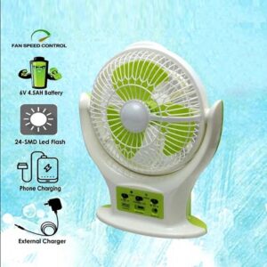 YAJIA YJ-5871FU Rechargeable Fan with light