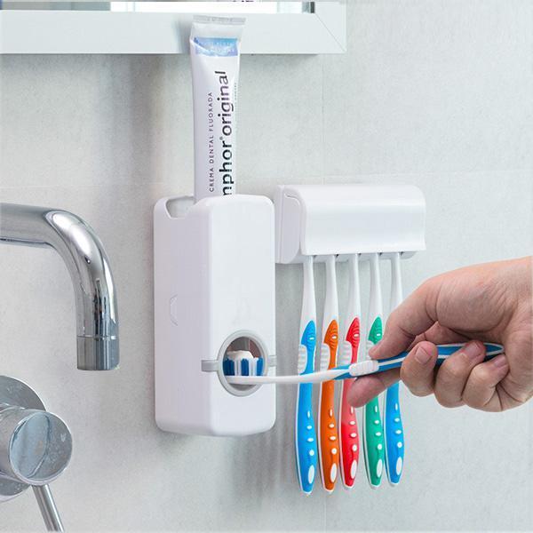 Automatic Toothpaste Dispenser with Toothbrush Holder - Image 2