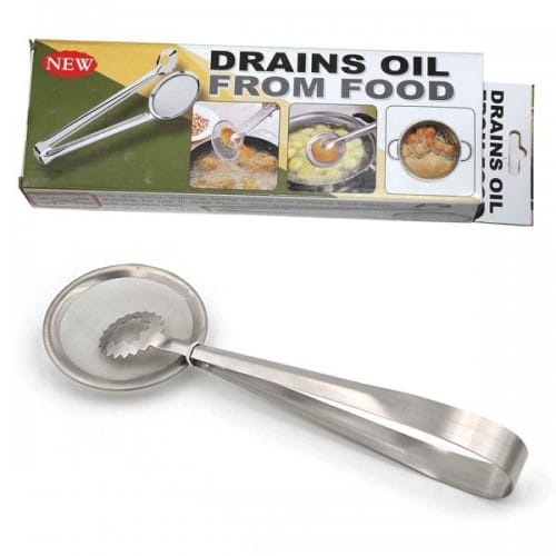 Stainless Steel Oil Draining Strainer Tong (Pack of 2) - Image 2