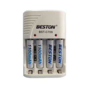 Beston AAA Rechargeable Battery Pack + Universal AA, AAA, 9V Charger